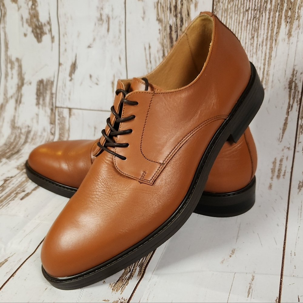 SELECTED HOMME - Classic Brown Leather Men's Shoes Size 13